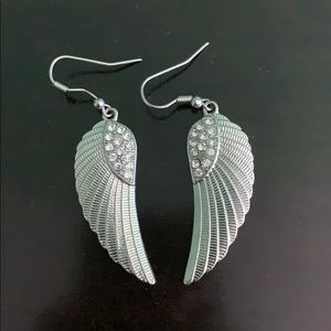 Silver Angel Wings Earrings